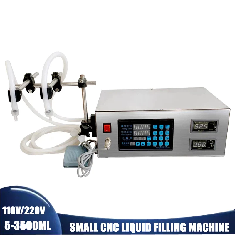 Double-Head Electric Liquid Filling Machine With Conveyor Belt Precision Filling Machine For Liquid