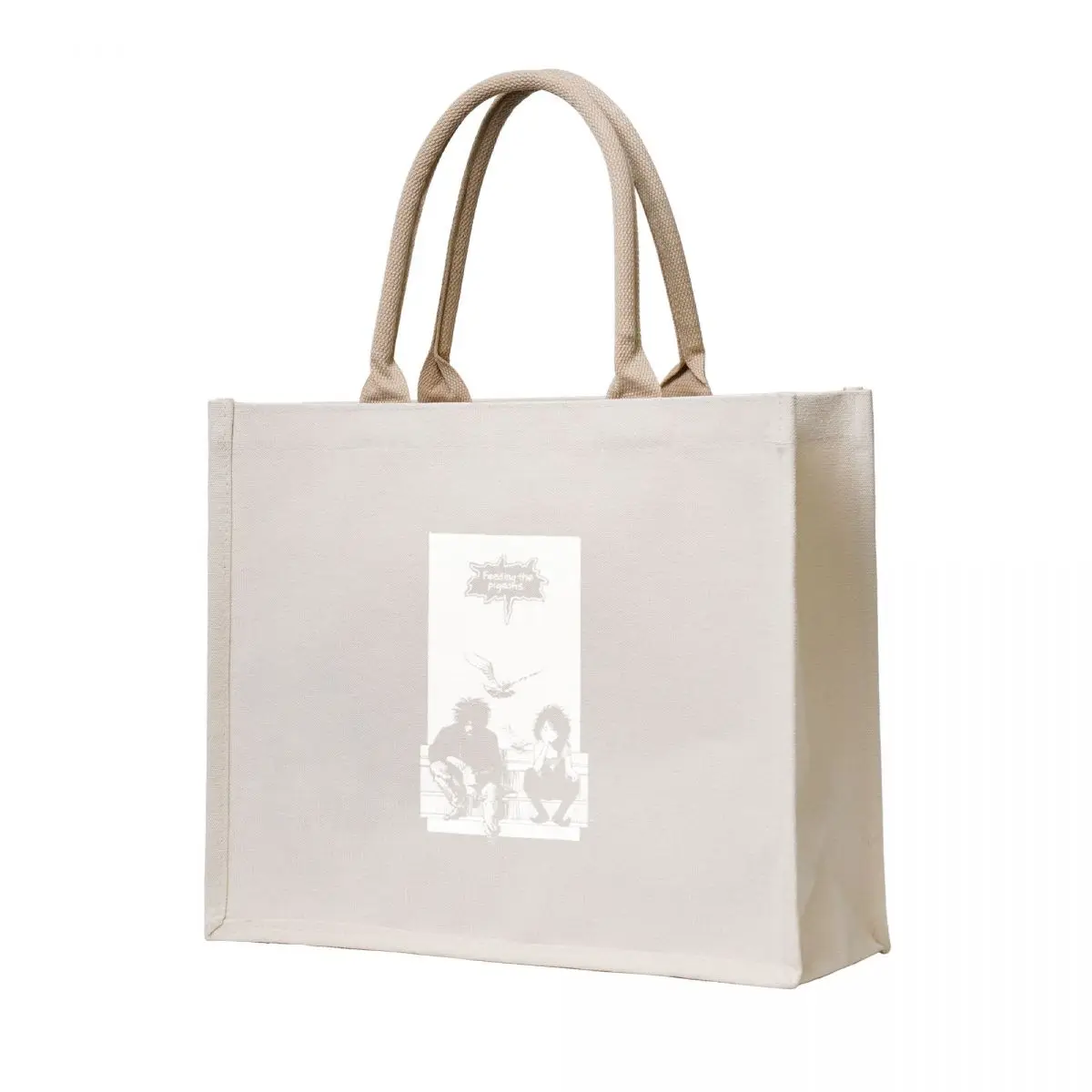 

Retro Vintage Feeding The Pigeons Retro Wave Tote Bag custom fabric bag hand bags shopping trolley bag