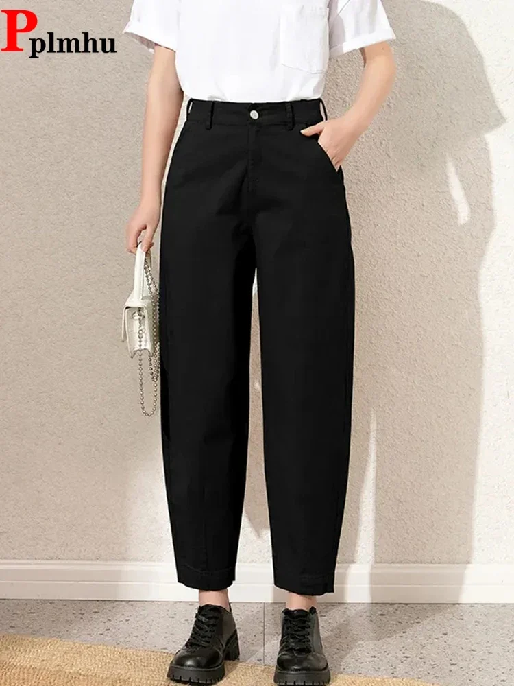 

Korea Casual Ankle-length Harem Pants Loose Fashion Women Trousers High Waist Classic Spodnie New Baggy Pantalones