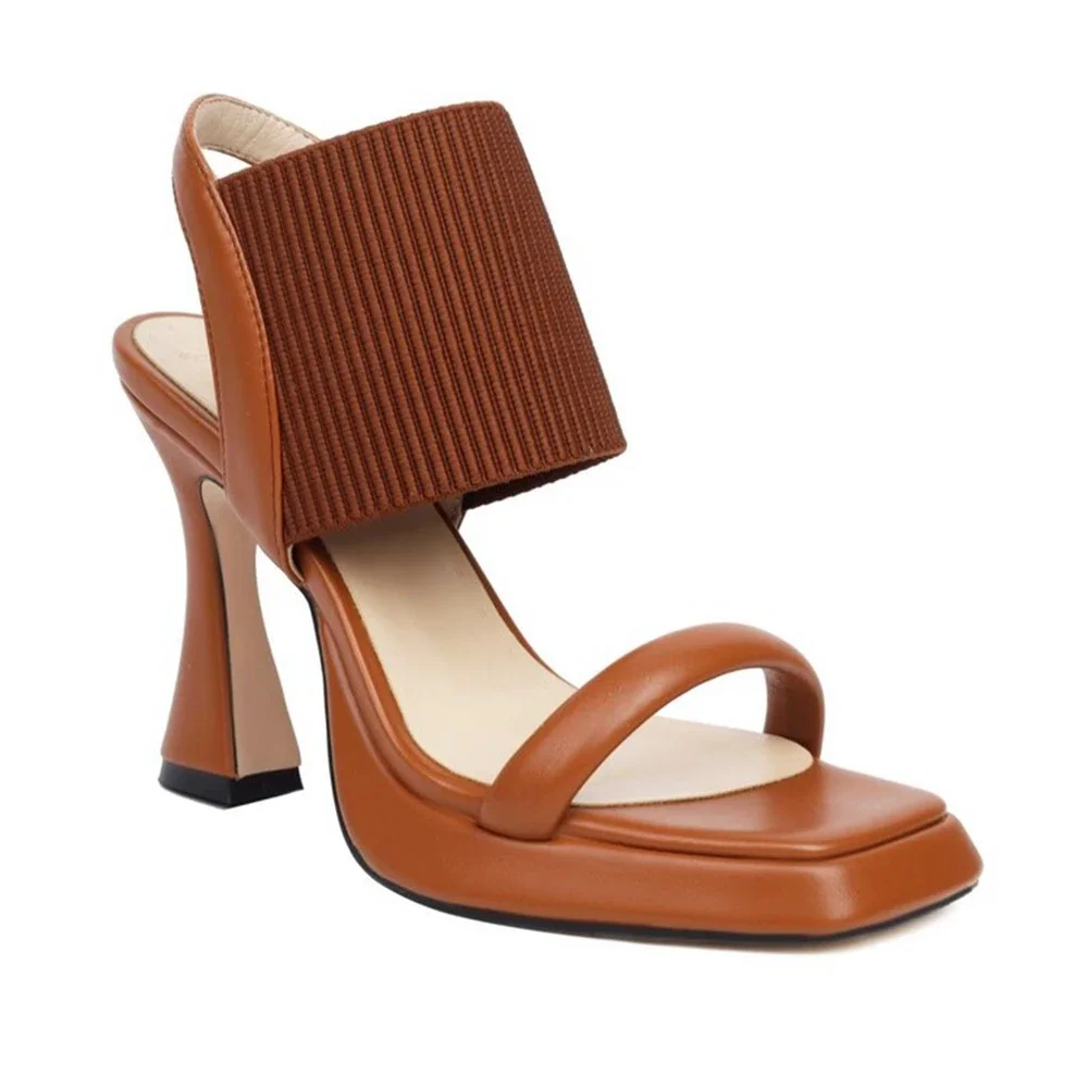 Women Sandals Luxury Designers Elastic Band High Heels Waterproof Party Wedding Shoes Bride Platform Sandals Big Size 46 1788-2
