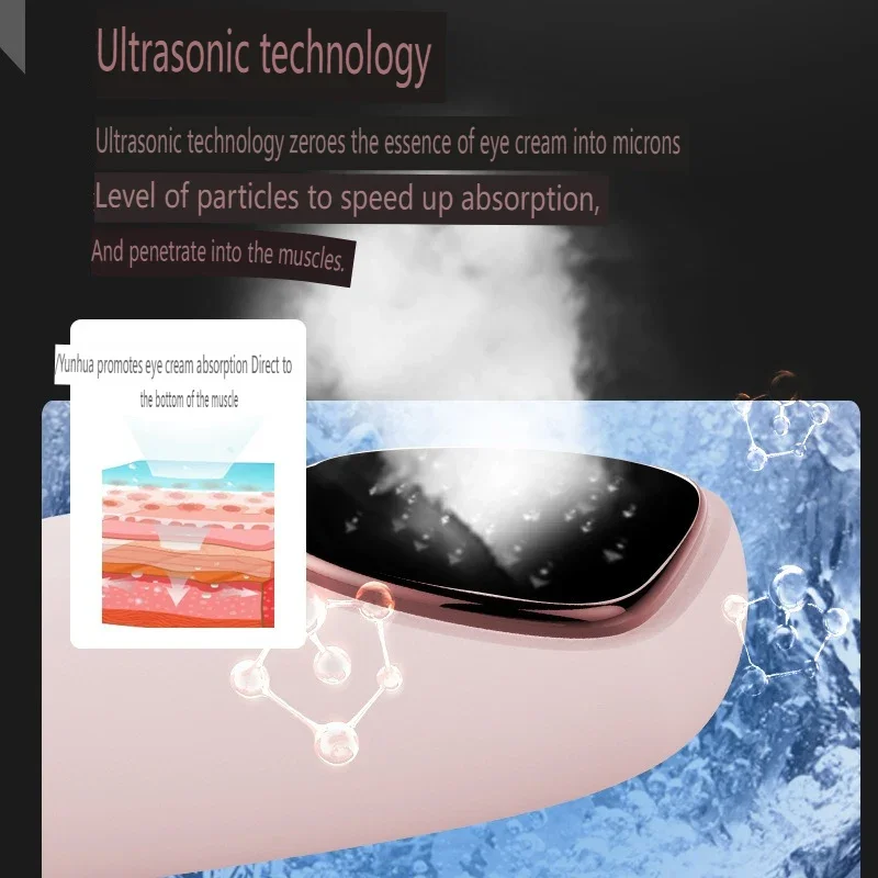 อุปกรณ์ความงามดวงตาไฟฟ้า, การทําให้เป็นละอองอัลตราโซนิก, 40 ℃   อุณหภูมิคงที่, การสั่นสะเทือนความถี่สูง, การดูแลดวงตา USB MY-013