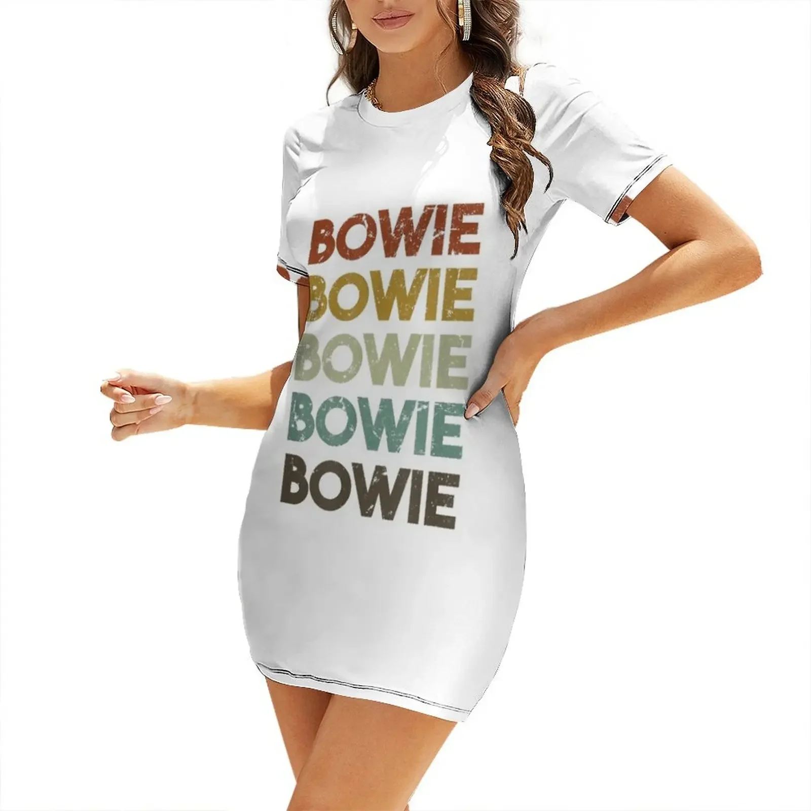 

Day Gift For Dark Red Bowie Maryland Beautiful Model Retro Vintage Short-Sleeved Dress Clothing