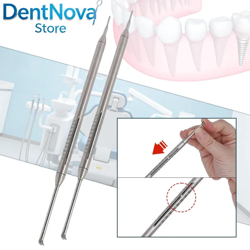 2PCS Dental Force Tension Meter Autoclavable Ortho Gauge Braces Elastic Bands Precision Kit Tool