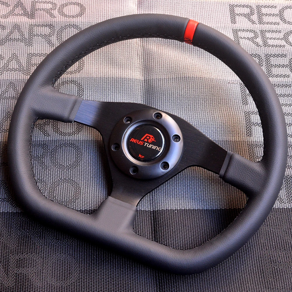 320 مللي متر 12.6 بوصة Revstuning D شكل سيارة مسطحة القيادة رالي سباق الرياضة محاكاة الكمبيوتر لعبة فيديو عجلة القيادة