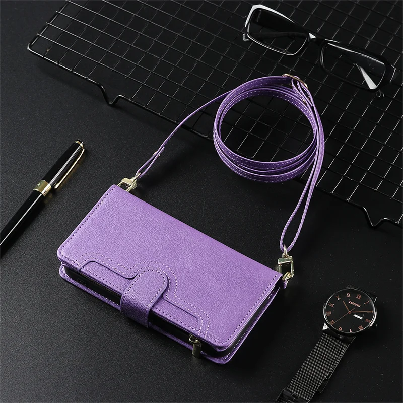 

Leather Wallet For Galaxy A52 4G/5G Case Magnetic Zipper Wallet Mobile Retro Wallet Flip Sierra Card Stand for SM-A525F SM-A525M