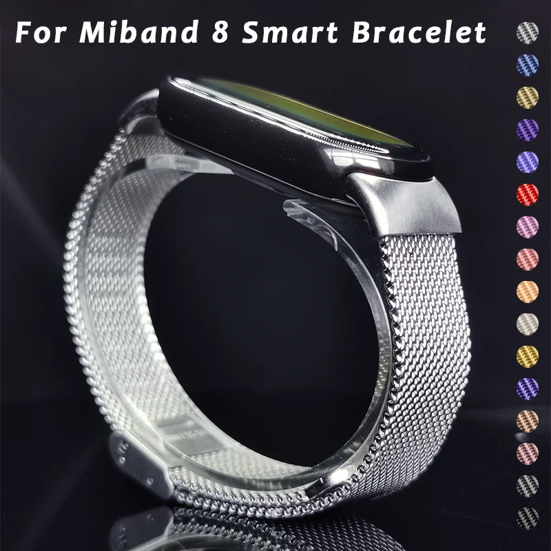 

Milanese Strap For Xiaomi Mi Band 8 MIlan Wrist Metal Bracelet Screwless Stainless Steel for Mi Band 8 Strap Wristbands Pulseira