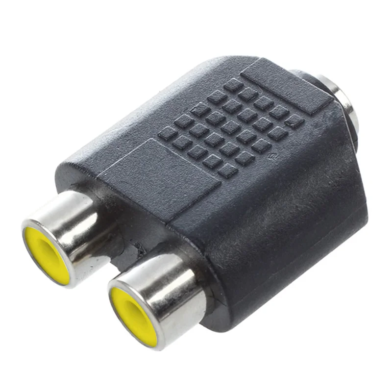 

3.5mm Female Jack to Dual RCA Female Phono Adapter Connector