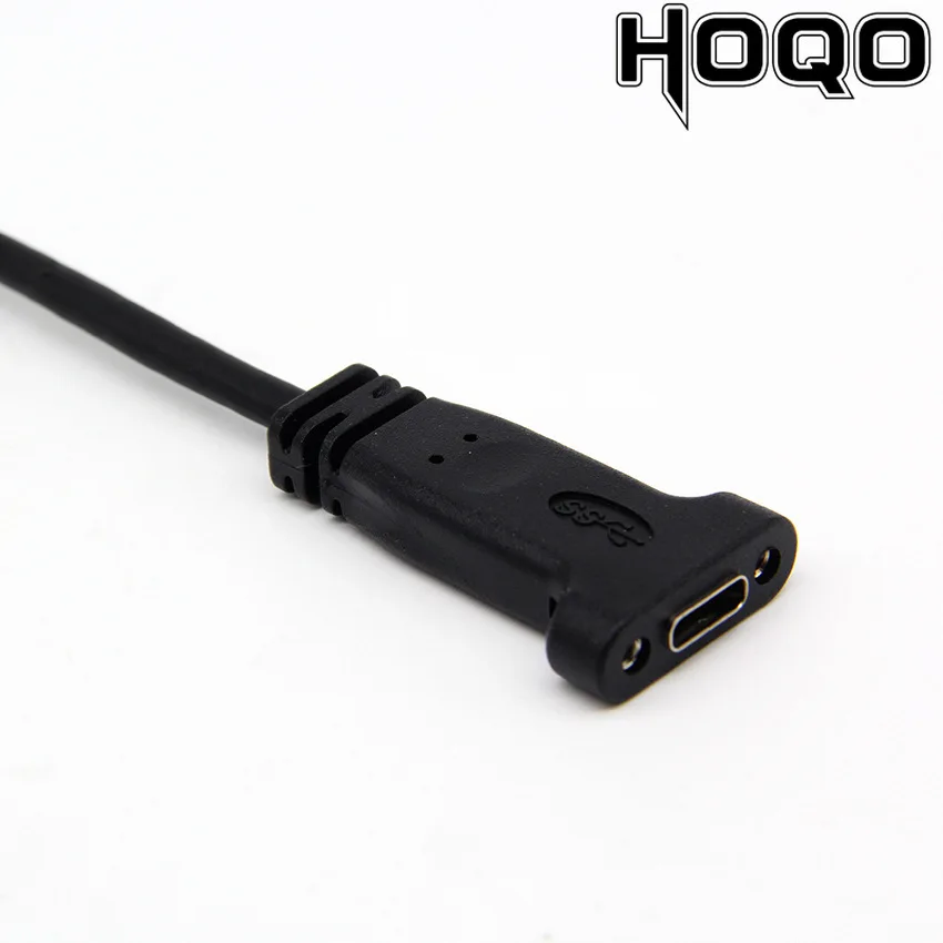 Hoqo Usb A Male Naar Usb C Vrouwelijke Met Panel Montage, moederbord Adapter USB3.0 Uitgebreid Soort-C Test Kabel Met Baffle Datakabel