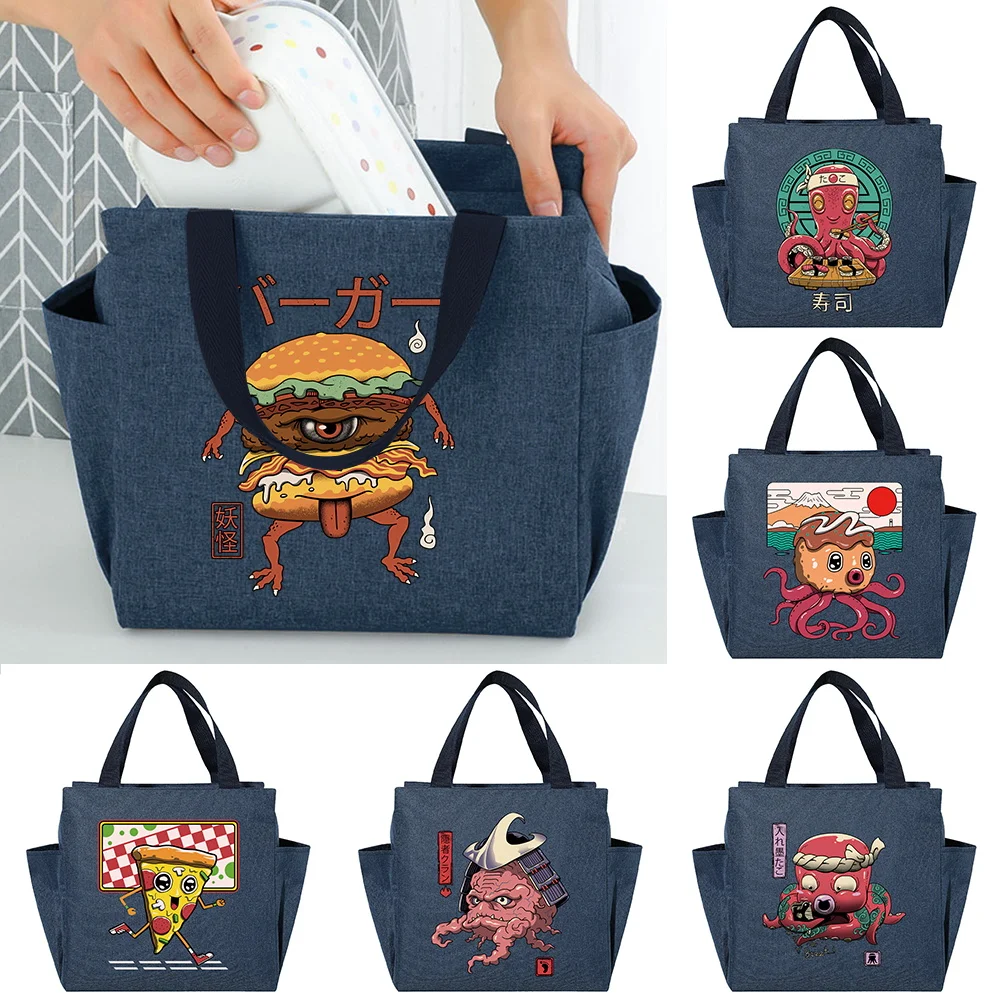 Fiambrera térmica con estampado de Anime para niñas y niños, fiambrera con aislamiento, organizador de comida, bolsa enfriadora de Picnic de viaje