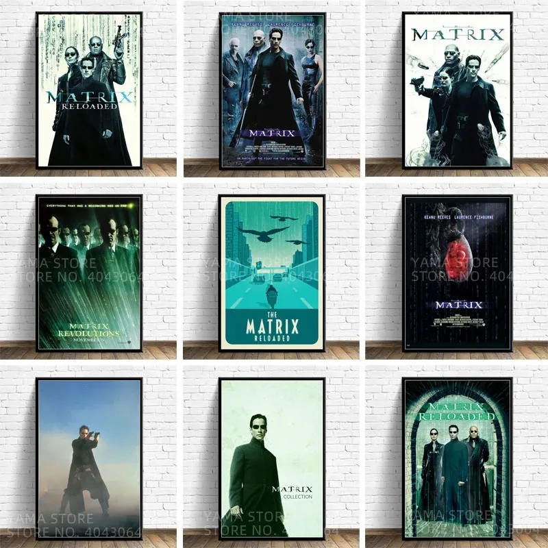 The Matrix Keanu Reeves Classci Sci-Fi Movie Series Print Art Canvas Poster for Living Room Decor Home Wall Picture