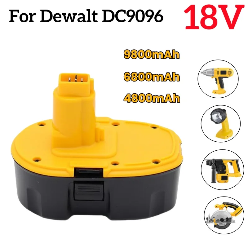 

4800mAh 6800mAh 9800mAh 18V Ni-MH Replacement Battery For Dewalt XRP DC9096 DC9099 DC9098 DW9099 DW9098 Cordless Power