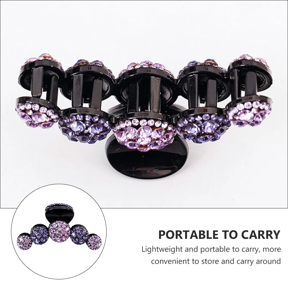 البنفسجي مخلب كليب حجر الراين النساء غطاء الرأس حزب الفك المشبك باريت مشبك شعر كليب اكسسوارات للشعر