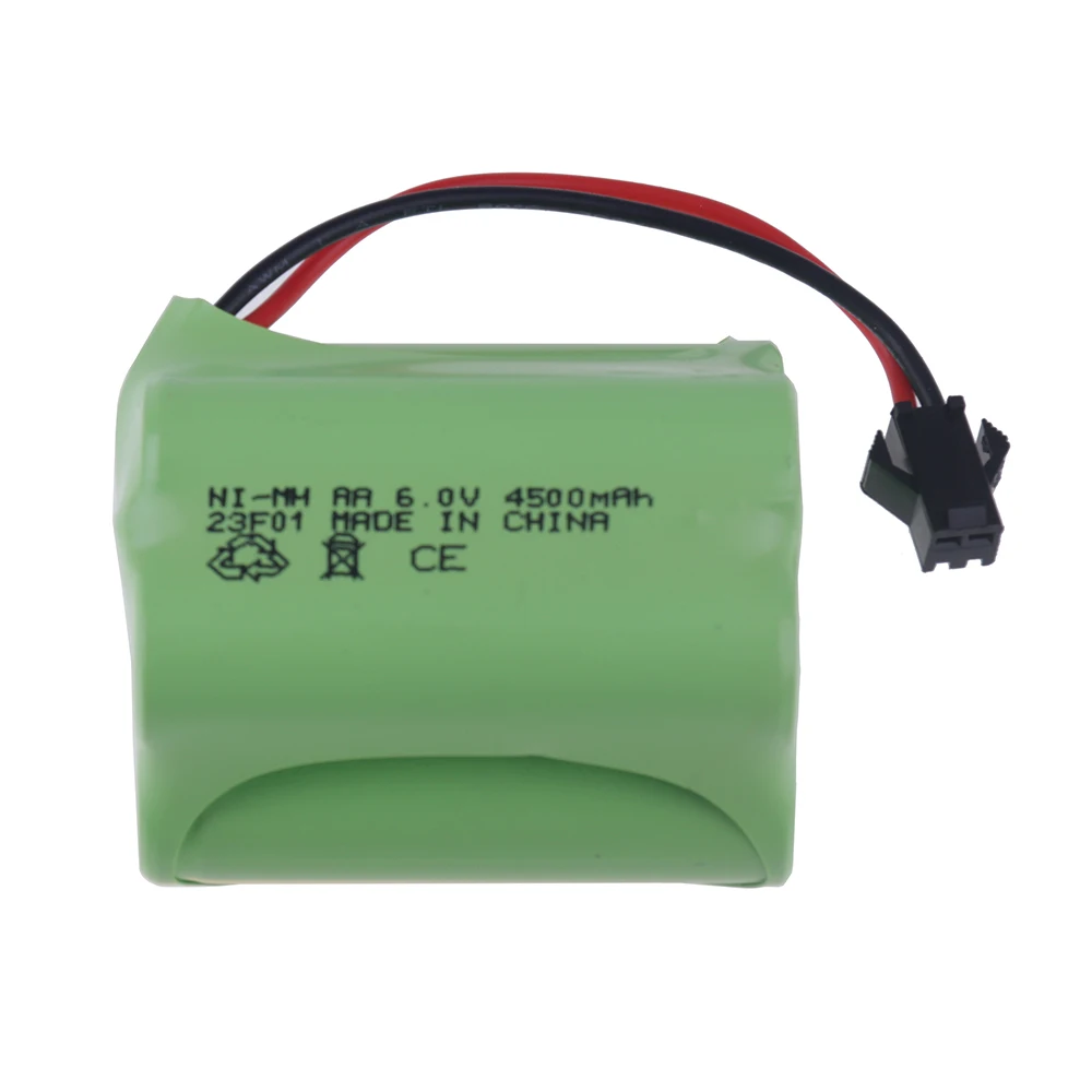 Batterie aste SM Plug and Charger, 6V, 4500mAh, NI-laissée, Pièces précieuses pour jouets RC, Voitures, Bateaux, Robot, Pistolet, AA, 3000mAh