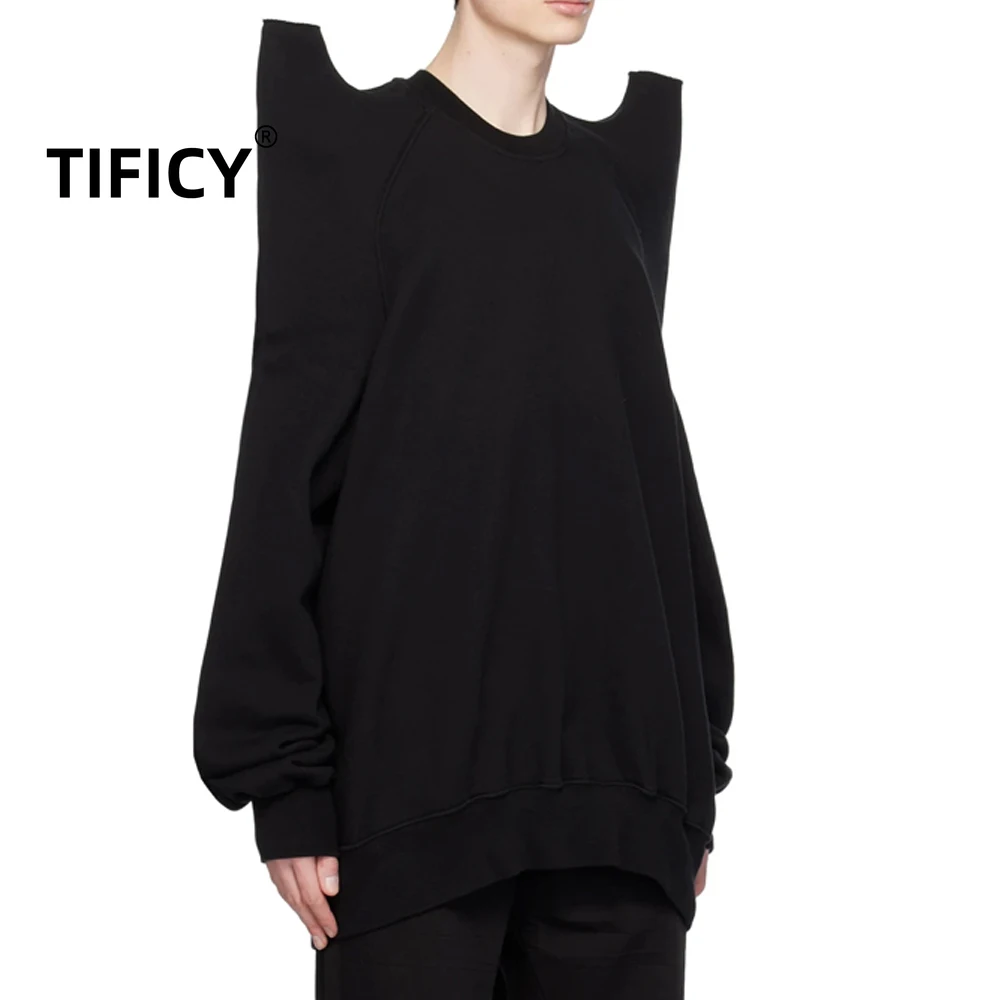 

High Street Dark Ro Style Sweatshirts Tops Women's Autumn and Winter Deer Antler Camel Hump Sweatshirts Long Sleeved
