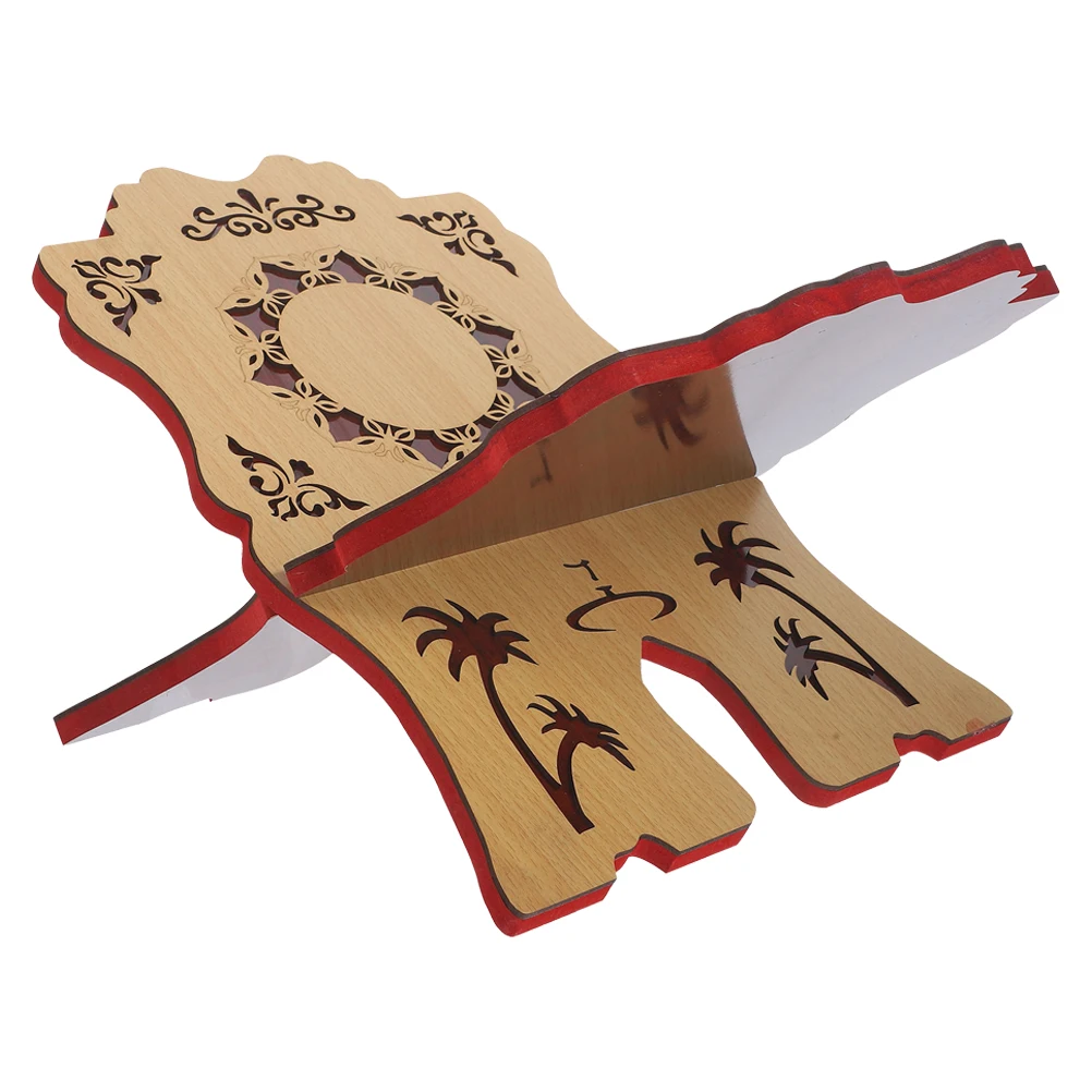 

1pc Book Stand Wooden Reading Stand For Bible Quran Desk Temple School Library Use Detachable Book Holder Desktop Reading