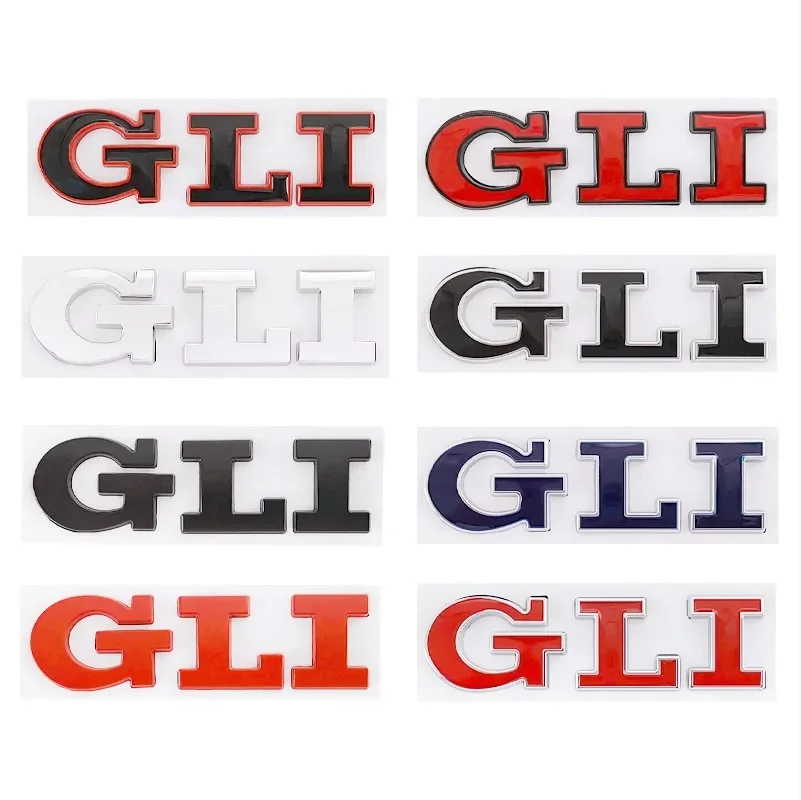 3D Metal GLI Logo Car Rear Trunk Letter Badge Decal Emblem Sticker Accessories For Volkswagen Golf Bora VW Jetta MK4 MK5 MK6 MK7