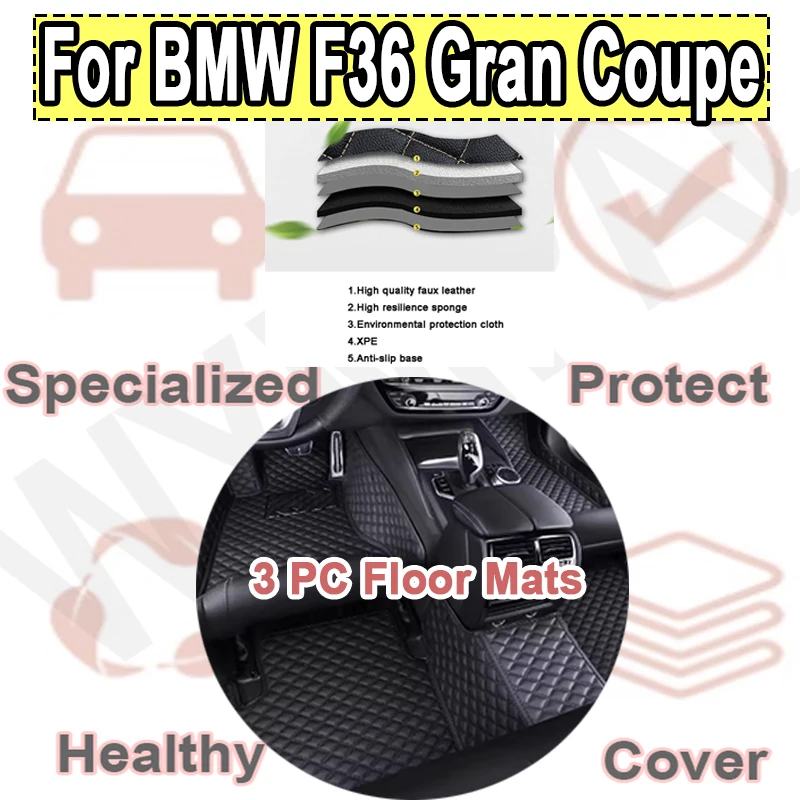 

Роскошные автомобильные коврики на заказ для BMW F36 Gran Coupe 2014 2015 2016 2017, авто роскошные кожаные мужские и женские автомобильные коврики, полные