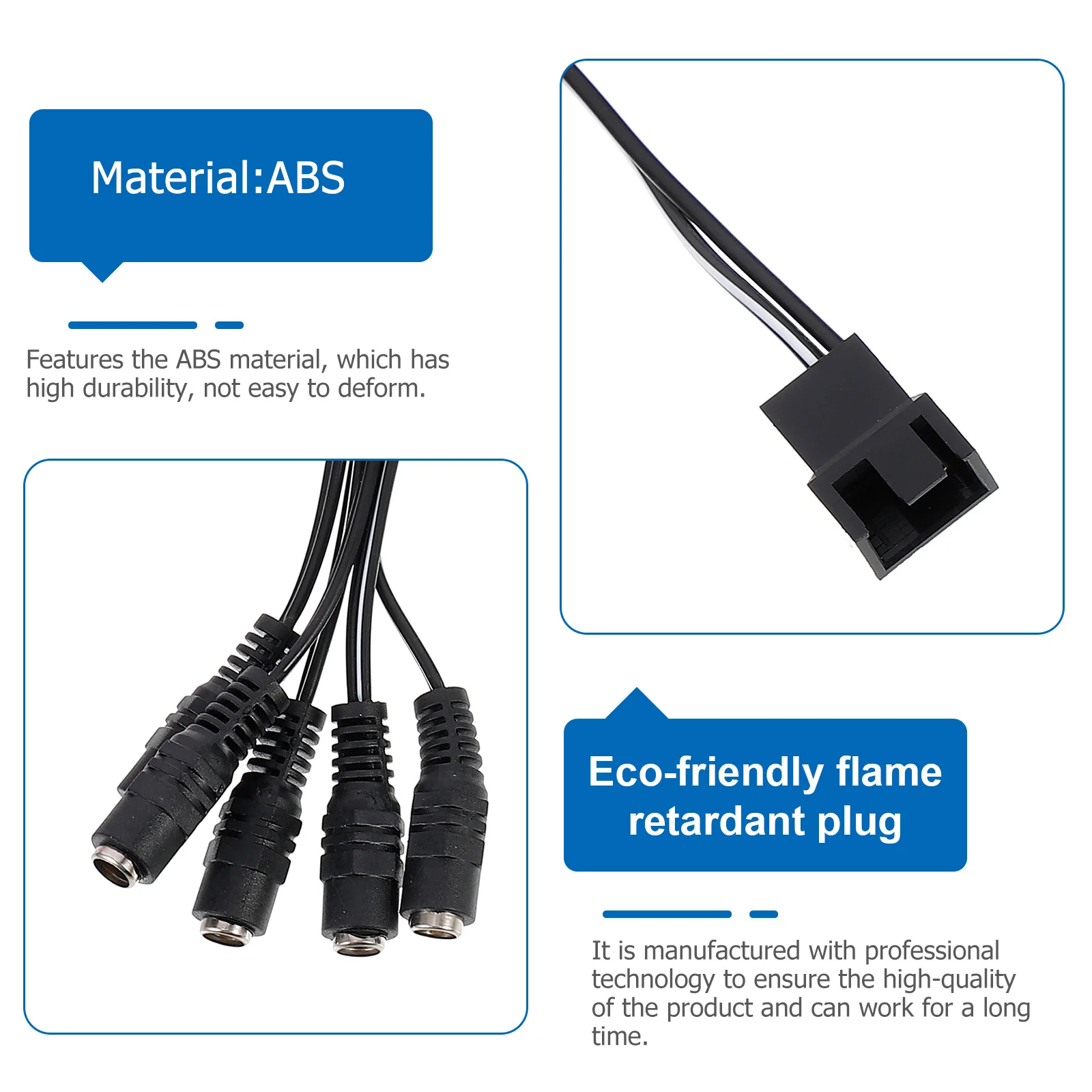 

5Pcs Dc Power Adapter Cable 12V Female to Fan Splitter Cord for Computer Fan Cooling Router Heat Sink Power Converter