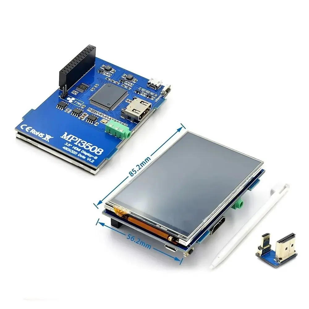 Suku Cadang Modul Layar Sentuh 3.5 Inci HDMI USB Modul Layar LCD 480×320 untuk Raspberry Pi untuk Raspberry Pi