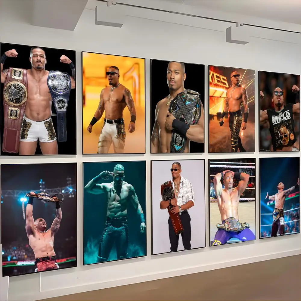 Póster retro de Carmelo Hayes, decoración artística para sala de estar