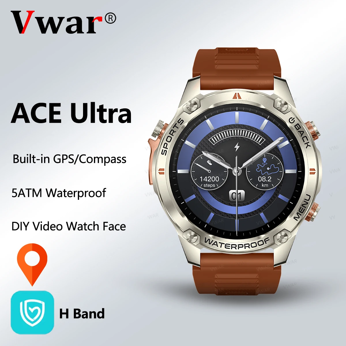 NEW 2025 VWAR ACE Ultra GPS Smartwatch 1.43