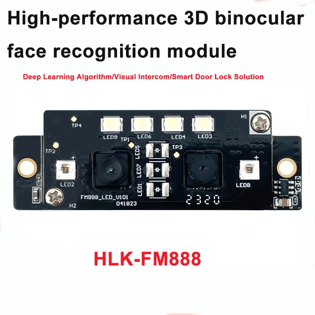 HLK-FM888/AI-10 Hi-Link moduł rozpoznawania twarzy lornetka 3D kamera detekcja na żywo domofon wizualny inteligentny zamek USB audio i wideo