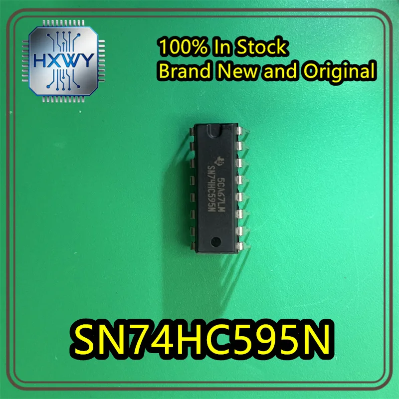 10/50 pieces Original Genuine Through Hole SN74HC595N Logic Chip Register DIP-16 New Stock