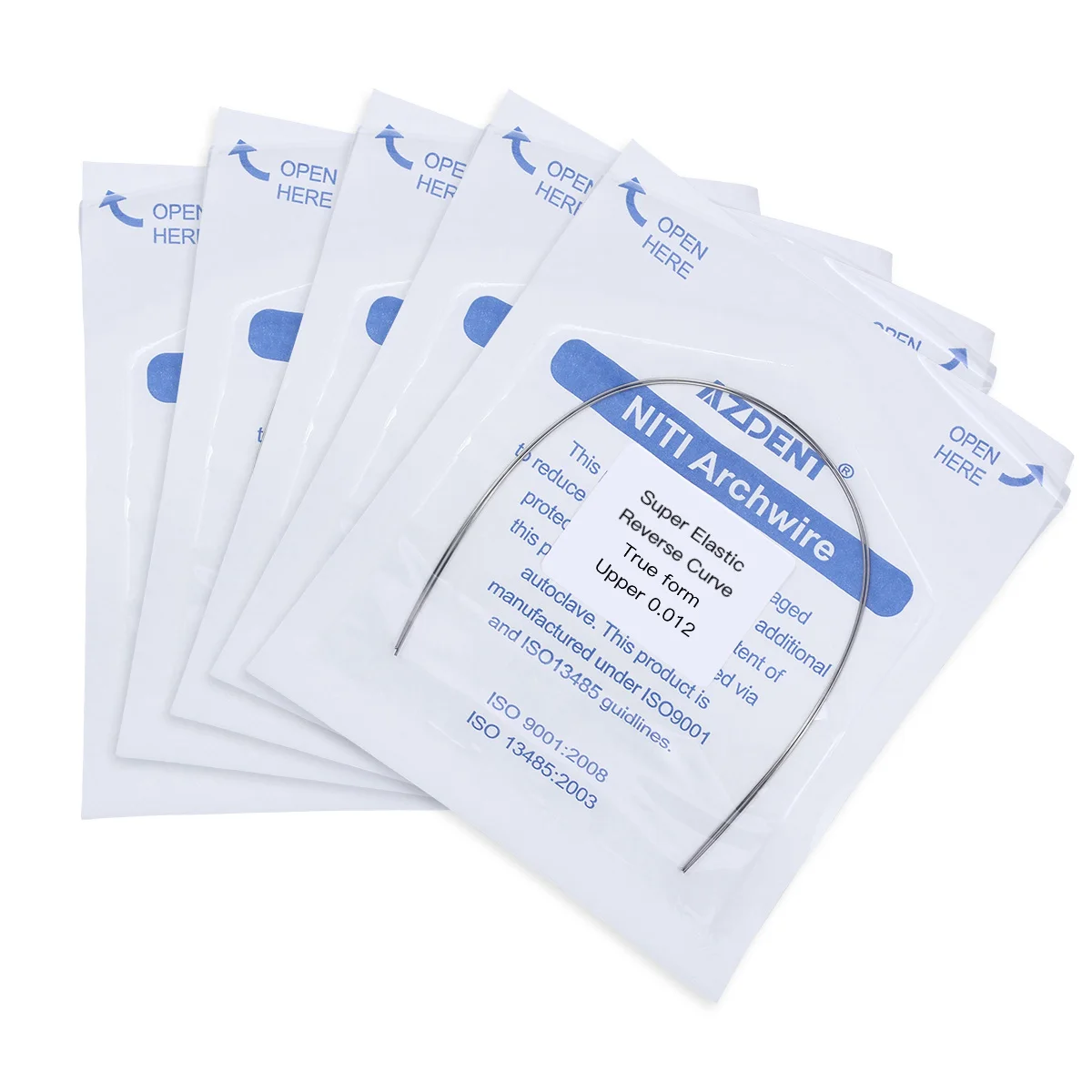 10 Packungen AZDENT Dental Kieferorthopädische Reverse Curve Bogen Drähte Runde Rechteckige True Form Super Elastische NITI Legierung 2 teile/paket – Detail 5