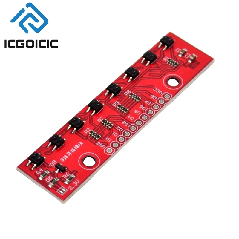 Picture 4: 1-10PCS 8-Channels Infrared Line Tracking Sensor Module – Digital Output for Arduino Smart Car Robot DIY Projects