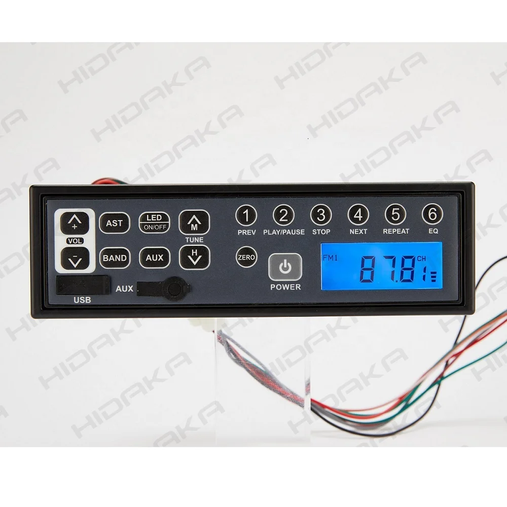 

HIDAKA M101 AM FM Car Radio Heavy Machinery Radio 12V-24V 1Din In-Dash Audio Stereo FM MP3 Player LED-ON/OFF Excavator Radio