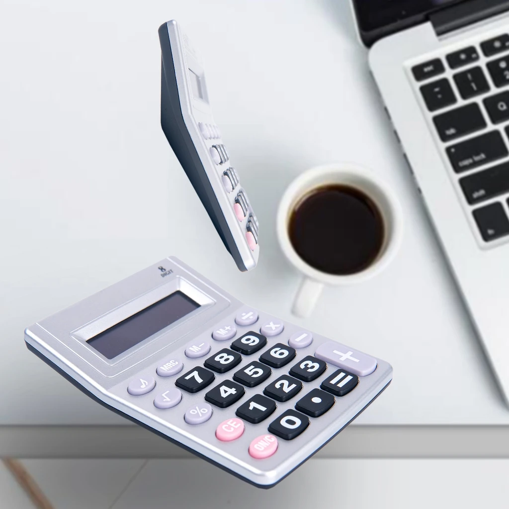 8-Digit LCD Calculator Student Stationery Exam Tools Calculators Writing Tools Ready to Use