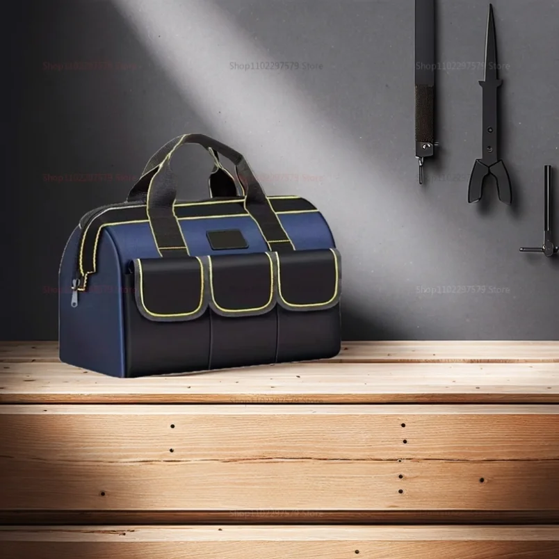 16/18inch Tool Bag 1680D Oxford Cloth Wear-resistant Waterproof High Capacity Electrician Woodworking Portable Storage Hand Bag