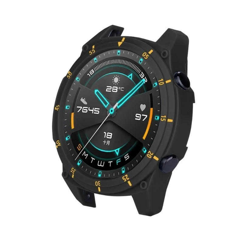 Screen Protective Case Cover Compatible for Watch GT2 46mm Scratch-resist Shock Frame Coverage Soft Clear Bumper Shell 