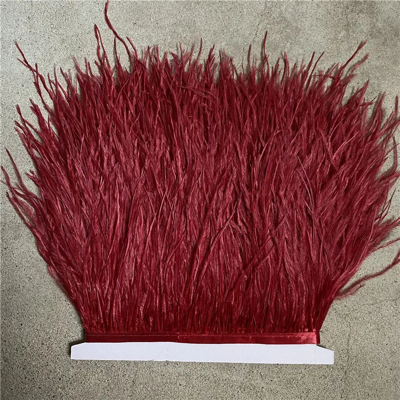 Wholesale 10Yard High Quality Ostrich Feather Trim Fringe Feather Ribbon 10-15CM/4-6Inch Width Sewing Crafts Costumes Decoration