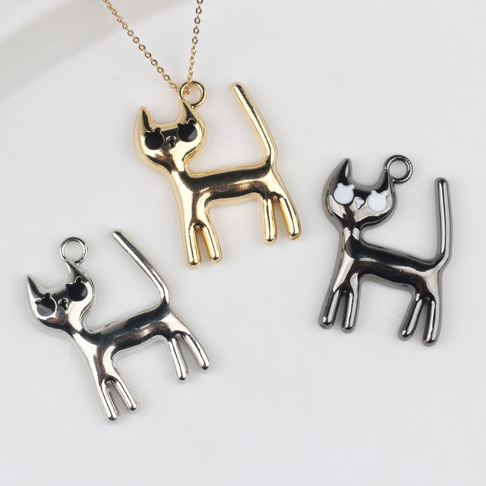 

6pcs Cute Simple Cat Dog Shape Pendant Earring Necklace Bracelet Jewelry Making Accessories Handmade DIY Ornament Craft Fashion