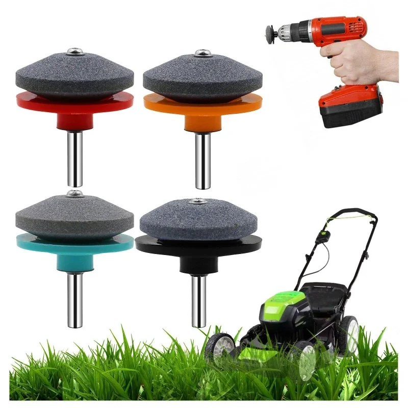 

Набор из 2 шт. универсальных заточных насадок для лезвий газонокосилок, роторный шлифовальный инструмент для новых режущих инструментов