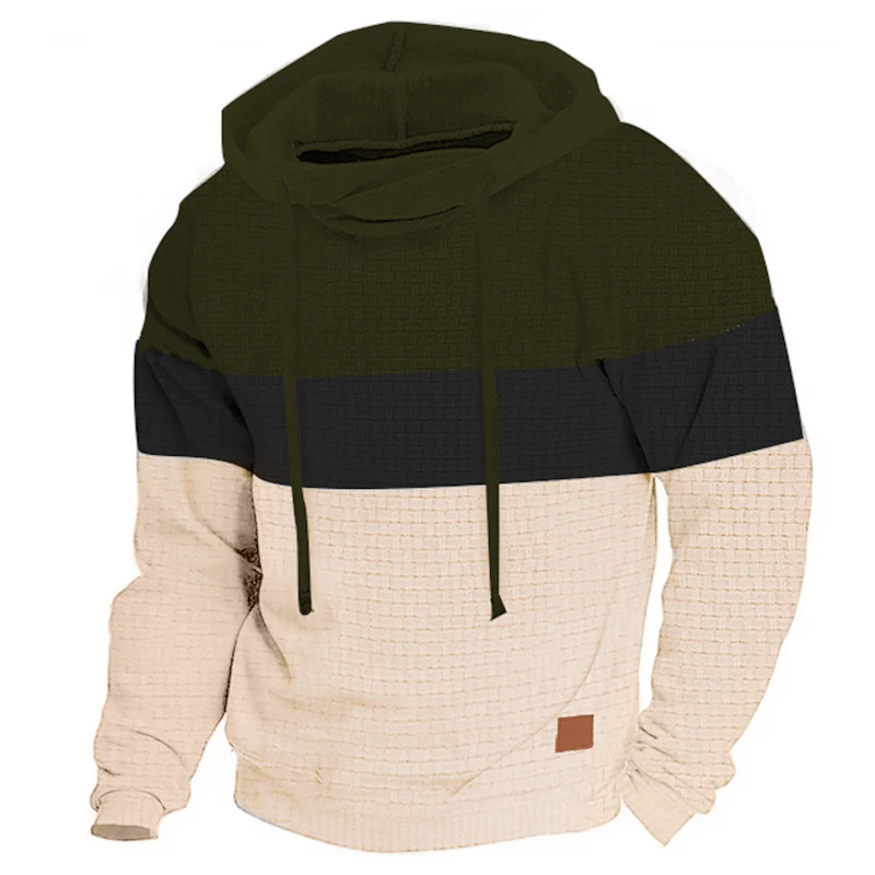 Men\'s Hoodie Pullover Sweatshirt Hooded Color Block Drawstring Sports & Outdoor Casual Streetwear Sportswear Basic Fall Winter
