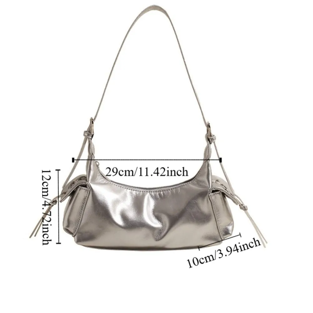 مزاجه عادية الشرير حقيبة تحت الإبط سعة كبيرة الرجعية وسادة حقيبة يد جيب مزدوج الحد الأدنى Y2K الإبط حقيبة المرأة