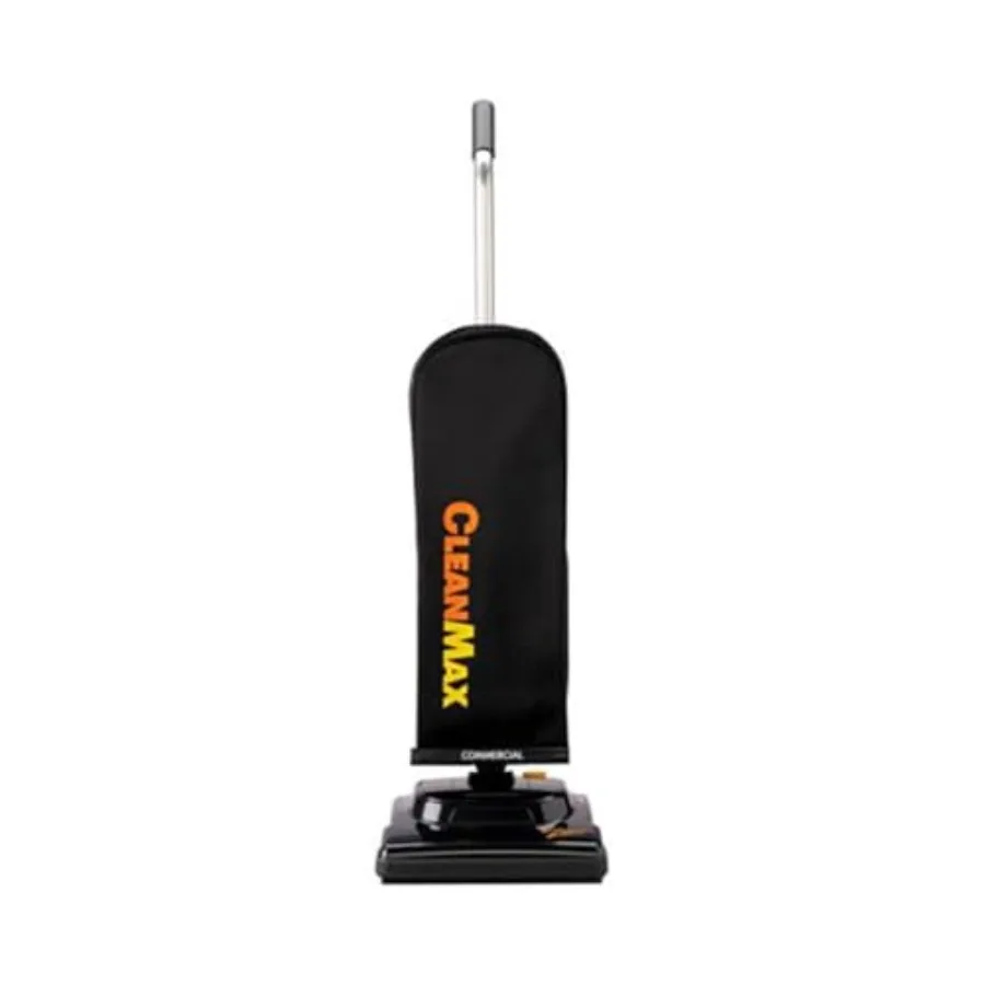 Upright vacuum cleaner for home use, durable plastic body, black color, lightweight and easy maneuverability