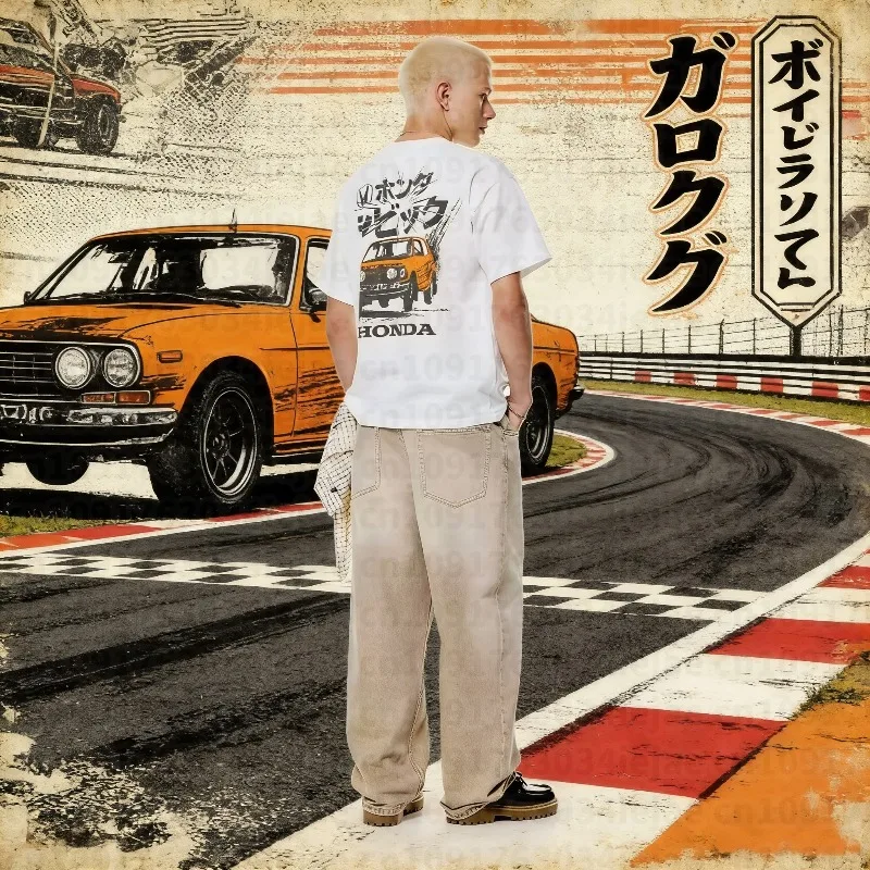 

Honda 2026, новинка, жаркое лето, мужская и женская футболка Honda Civic Rally, хлопковые рубашки, весенне-осенний свободный топ для мотоцикла по бездорожью