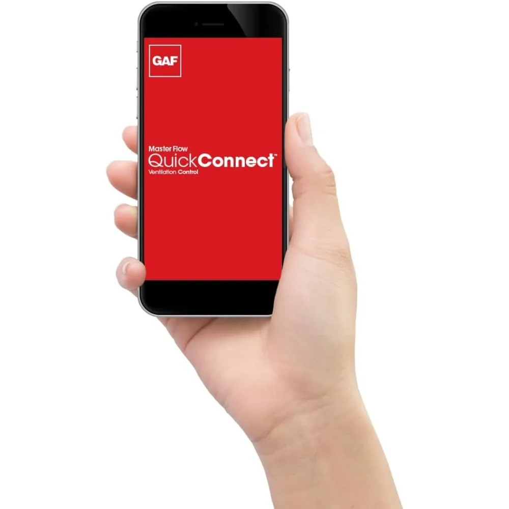 مروحة طاقة ذكية ذات سعة عالية لتدفق الهواء مزودة بتقنية Wi-Fi 1250 CFM مع توصيل سريع باللون البني لأنظمة GAF للتدفق الرئيسي