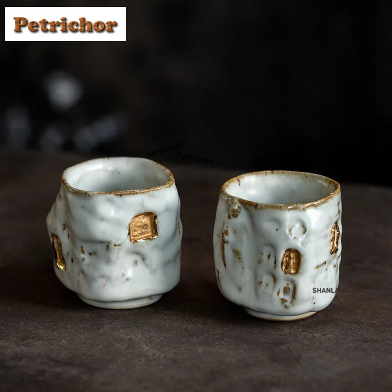 Dunhuang Impression Kiln Fambe Teacup Ancient Tea Bowl Cup For Tea Tea-tasting Fragrance Cup Chazhan Master Cups Tea Ceremony