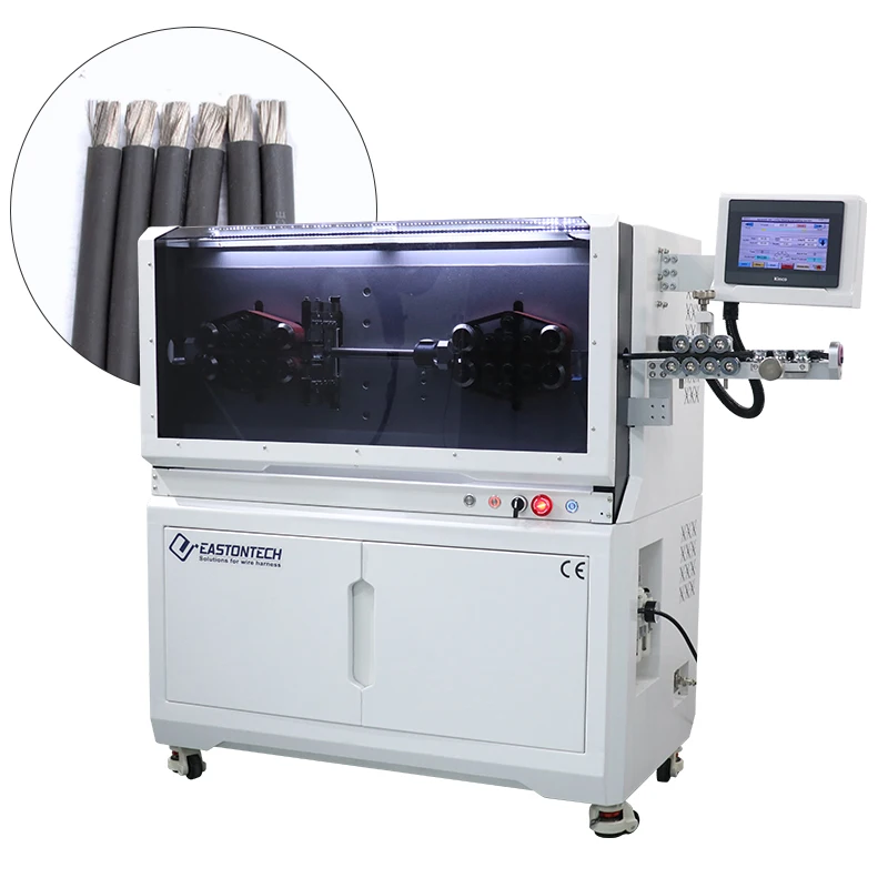 Full Automatic Stripper Machine EW-05H Stripping for PVC Wire Braided Cable Fiberglass Wire Cutting Cable Range 2.5-120 Mm2