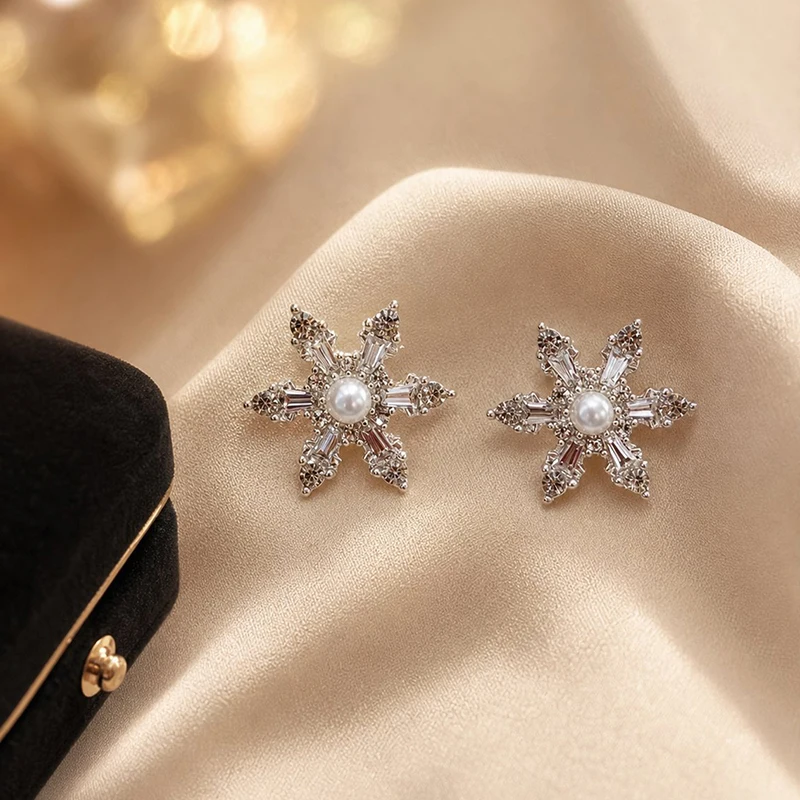 GANPUP Elegante Perlenblütenblätter-Ohrstecker für Damen, für den täglichen Gebrauch, modischer neuer Schmuck, Geschenk für Party und Hochzeit. – Detail 10