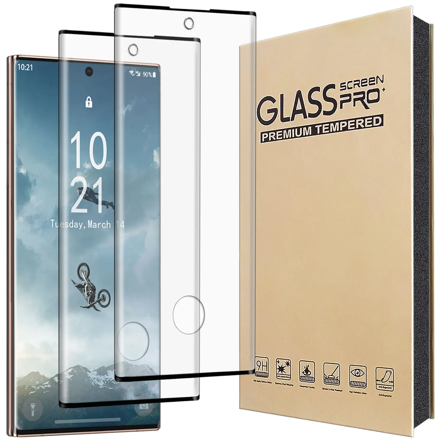 

2Packs Clear Tempered Glass Case Friendly Film Screen Protector For Samsung For Galaxy Note 20/Note 20 Ultra 5G