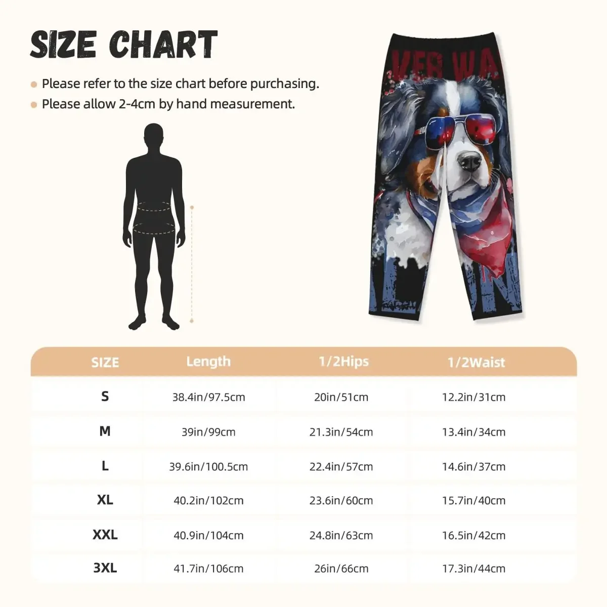 Custom Bernese Mountain Dog Women Pajama Pants Lounge Sleep Sleepwear Bottoms with Pockets - view 5