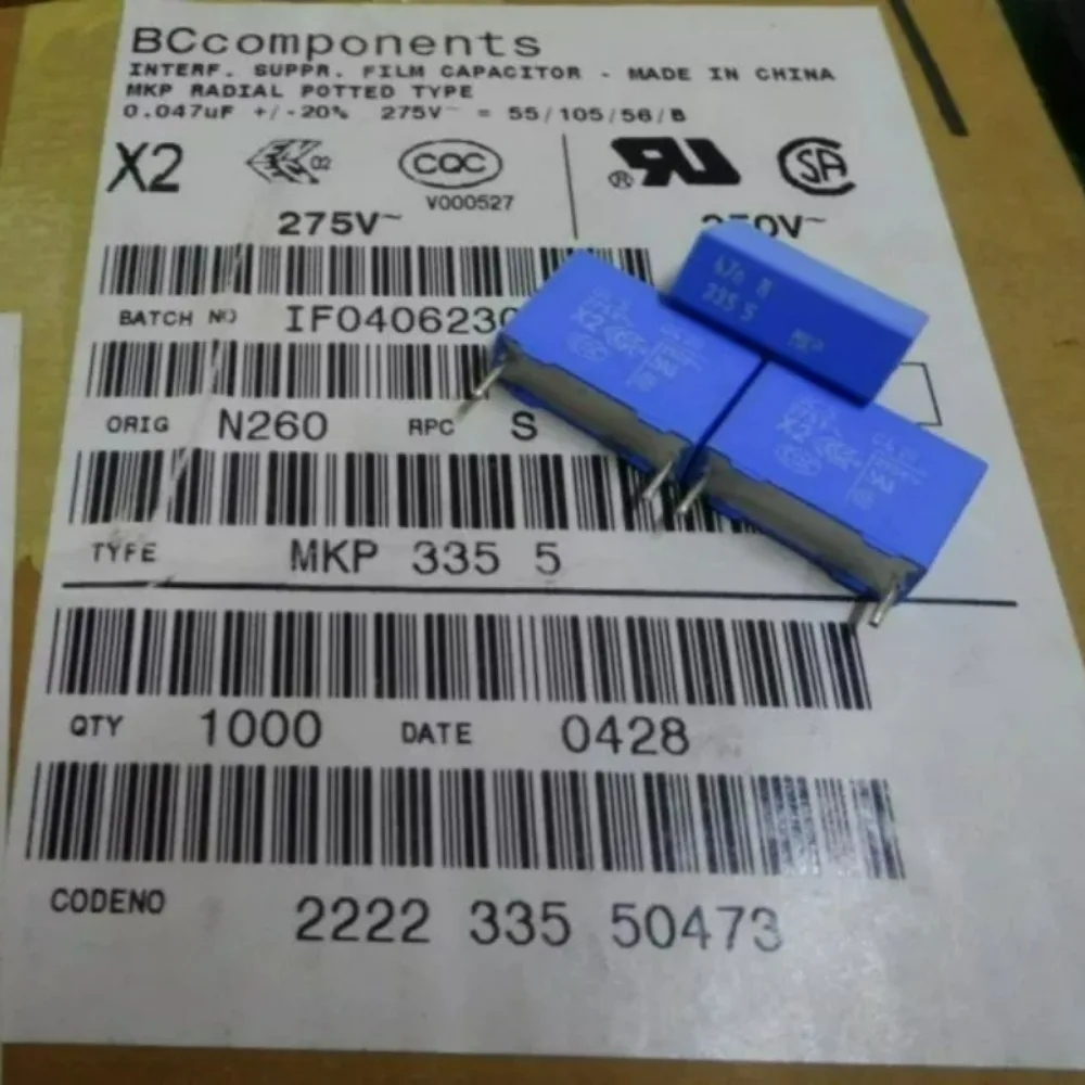 10pcs/lot MKP335 0.047uf 275vAC 47nf 473 M Brand New 15mm Film Capacitor 222233550473