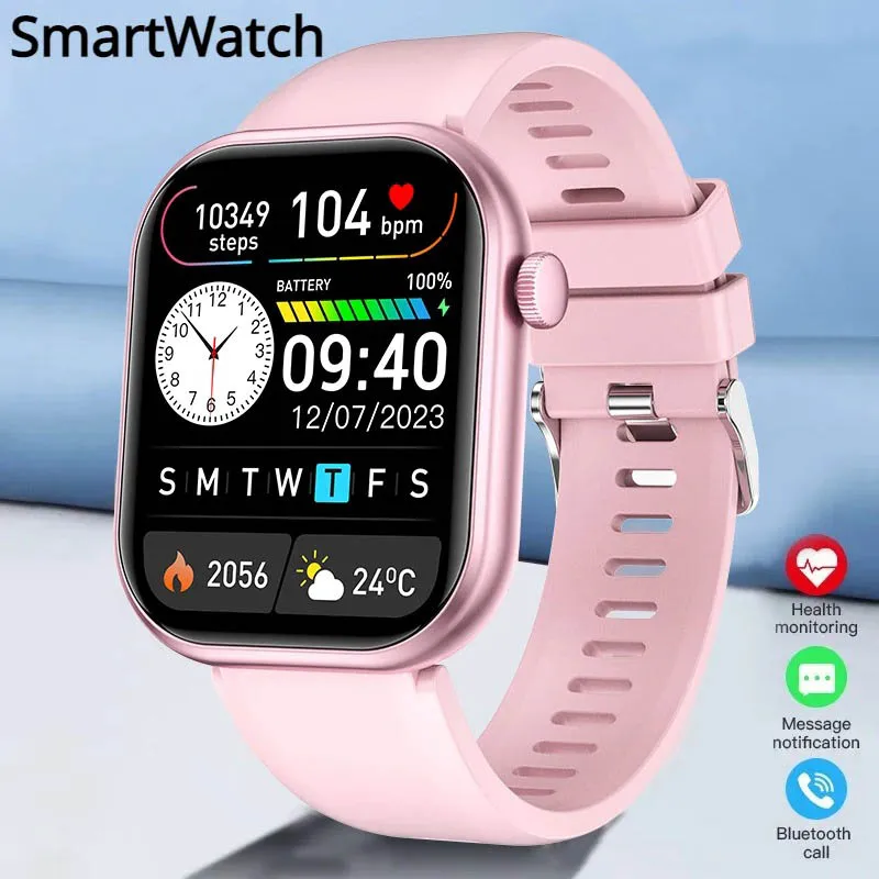 

Модные умные часы 2025 Смарт-часы для мужчин и женщин Lady Full Touch BT Call Водонепроницаемый спортивный фитнес-трекер для Xiaomi Huawei IOS 16