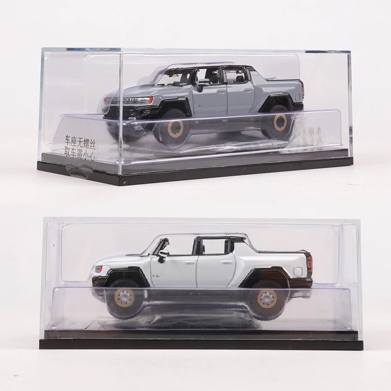 Odlewany model samochodu Hummer ze stopu w skali 1/64, Hummer EV Pickup SUV, zabawka do zabawy dla chłopców, kolekcja, ekspozycja, hobby, oryginalne pudełko.