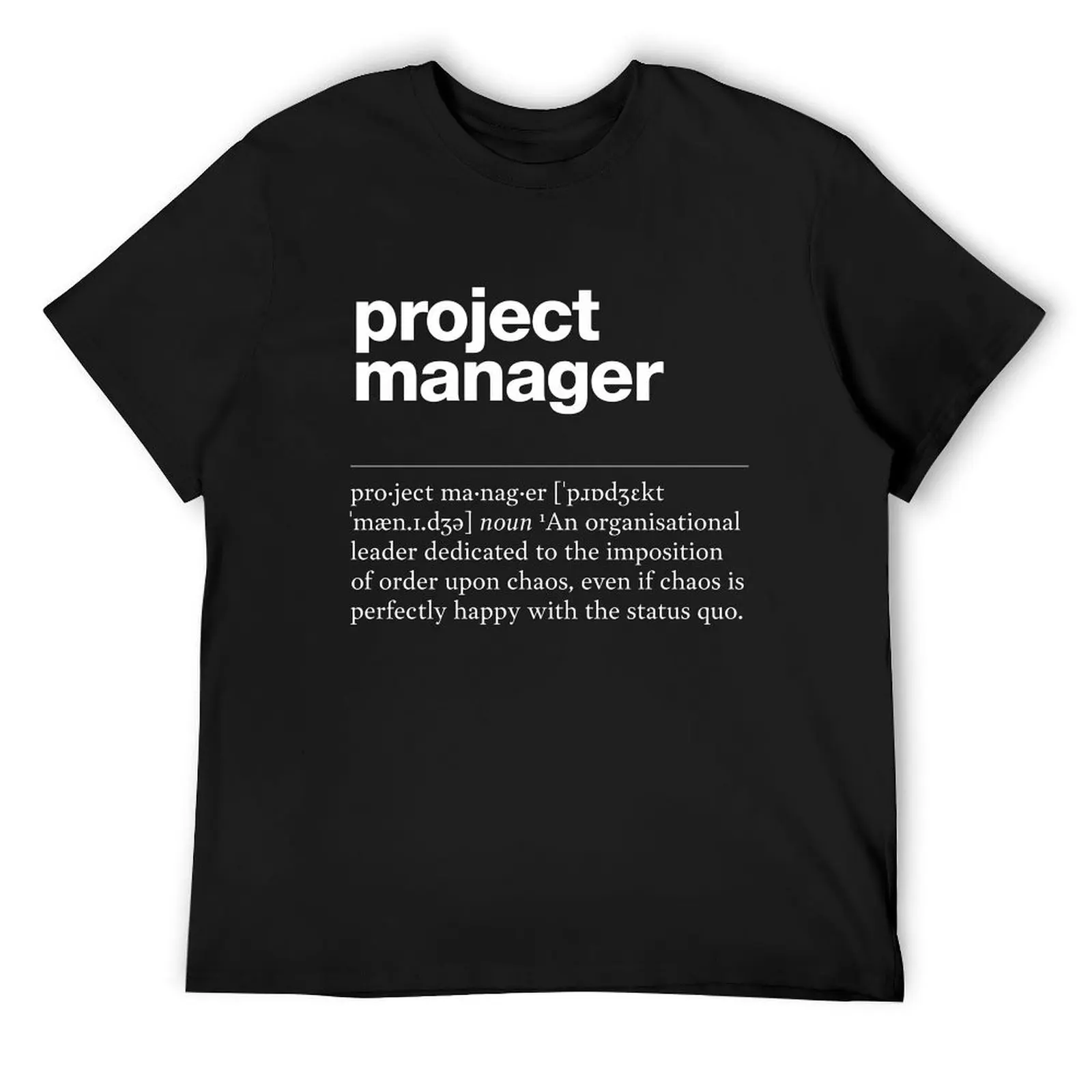 Project manager funny job description, definition project manager T-Shirt oversized t shirt summer clothes mens t shirts